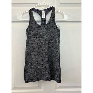 Ivivva by Lululemon grey Keep Ur Cool Racer Tank size 12 y back EUC